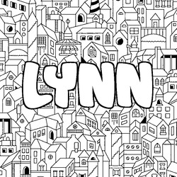 Coloraci&oacute;n del nombre LYNN - decorado ciudad