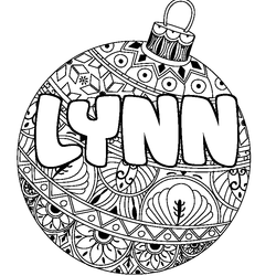 Coloraci&oacute;n del nombre LYNN - decorado bola de Navidad