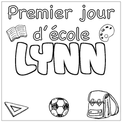 Coloraci&oacute;n del nombre LYNN - decorado primer d&iacute;a de escuela