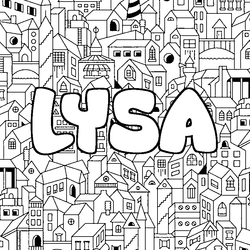 Coloraci&oacute;n del nombre LYSA - decorado ciudad