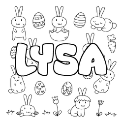 Coloraci&oacute;n del nombre LYSA - decorado Pascua