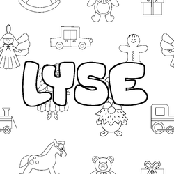 Coloraci&oacute;n del nombre LYSE - decorado juguetes