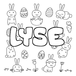 Coloraci&oacute;n del nombre LYSE - decorado Pascua