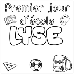Coloraci&oacute;n del nombre LYSE - decorado primer d&iacute;a de escuela