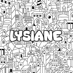 Coloraci&oacute;n del nombre LYSIANE - decorado ciudad