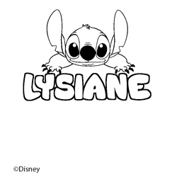 Coloraci&oacute;n del nombre LYSIANE - decorado Stitch