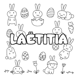 Coloraci&oacute;n del nombre LA&Euml;TITIA - decorado Pascua