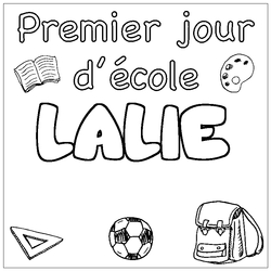 Coloraci&oacute;n del nombre LALIE - decorado primer d&iacute;a de escuela