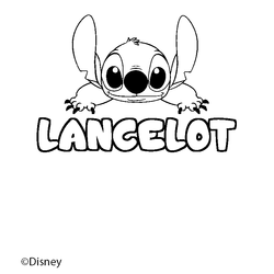 Coloraci&oacute;n del nombre LANCELOT - decorado Stitch