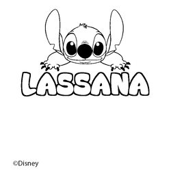 Coloraci&oacute;n del nombre LASSANA - decorado Stitch