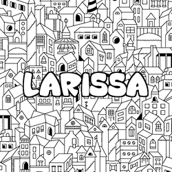 Coloraci&oacute;n del nombre LARISSA - decorado ciudad