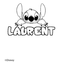 Coloraci&oacute;n del nombre LAURENT - decorado Stitch