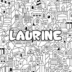 Coloraci&oacute;n del nombre LAURINE - decorado ciudad