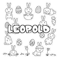 Coloraci&oacute;n del nombre LEOPOLD - decorado Pascua