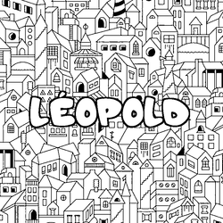 Coloraci&oacute;n del nombre L&Eacute;OPOLD - decorado ciudad