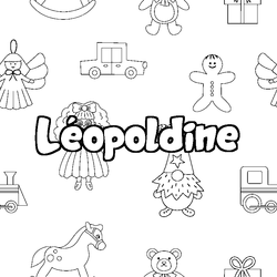 Coloraci&oacute;n del nombre L&eacute;opoldine - decorado juguetes