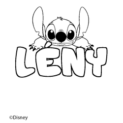 Coloraci&oacute;n del nombre L&Eacute;NY - decorado Stitch