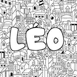 Coloraci&oacute;n del nombre L&Eacute;O - decorado ciudad