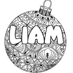 Coloraci&oacute;n del nombre LIAM - decorado bola de Navidad