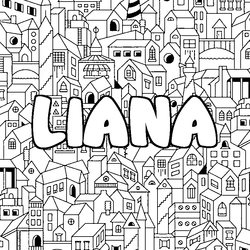 Coloraci&oacute;n del nombre LIANA - decorado ciudad