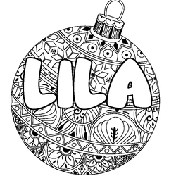 Coloraci&oacute;n del nombre LILA - decorado bola de Navidad