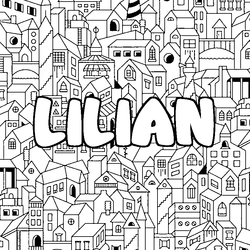 Coloraci&oacute;n del nombre LILIAN - decorado ciudad