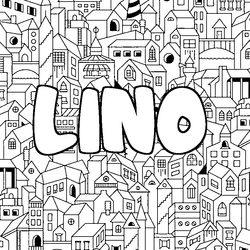 Coloraci&oacute;n del nombre LINO - decorado ciudad