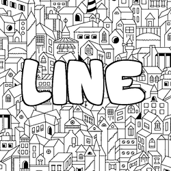 Coloraci&oacute;n del nombre LINE - decorado ciudad
