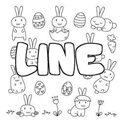 Coloraci&oacute;n del nombre LINE - decorado Pascua