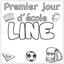 Coloraci&oacute;n del nombre LINE - decorado primer d&iacute;a de escuela