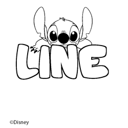 Coloraci&oacute;n del nombre LINE - decorado Stitch