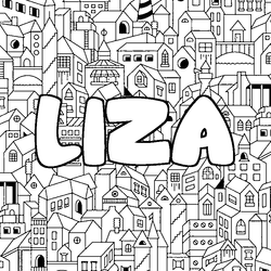 Coloraci&oacute;n del nombre LIZA - decorado ciudad