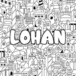Coloraci&oacute;n del nombre LOHAN - decorado ciudad
