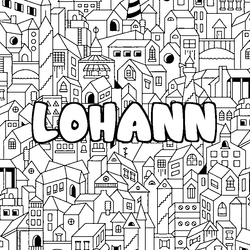 Coloraci&oacute;n del nombre LOHANN - decorado ciudad