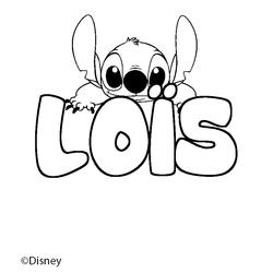 Coloraci&oacute;n del nombre LO&Iuml;S - decorado Stitch