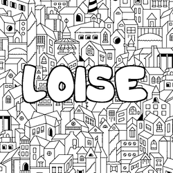 Coloraci&oacute;n del nombre LOISE - decorado ciudad