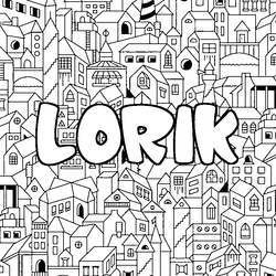 Coloraci&oacute;n del nombre LORIK - decorado ciudad