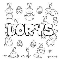 Coloraci&oacute;n del nombre LORYS - decorado Pascua