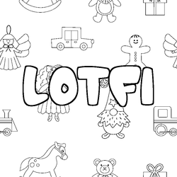 Coloraci&oacute;n del nombre LOTFI - decorado juguetes