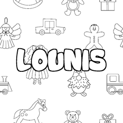 Coloraci&oacute;n del nombre LOUNIS - decorado juguetes