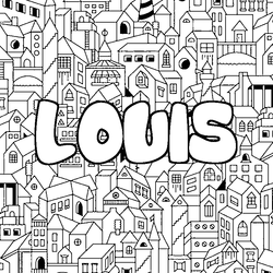 Coloraci&oacute;n del nombre LOUIS - decorado ciudad