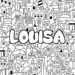Coloraci&oacute;n del nombre LOUISA - decorado ciudad
