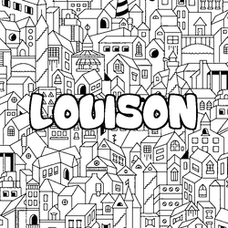 Coloraci&oacute;n del nombre LOUISON - decorado ciudad