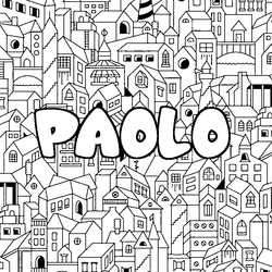 Coloraci&oacute;n del nombre PAOLO - decorado ciudad