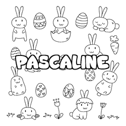 Coloraci&oacute;n del nombre PASCALINE - decorado Pascua