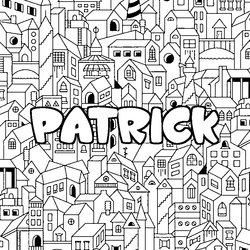 Coloraci&oacute;n del nombre PATRICK - decorado ciudad