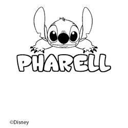 Coloraci&oacute;n del nombre PHARELL - decorado Stitch
