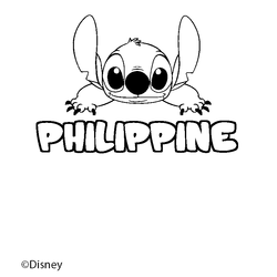 Coloraci&oacute;n del nombre PHILIPPINE - decorado Stitch
