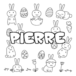 Coloraci&oacute;n del nombre PIERRE - decorado Pascua