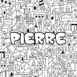 Coloraci&oacute;n del nombre PIERRE - decorado ciudad